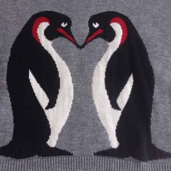 Joseph A .penguin print Sweater - Picture 2 of 6